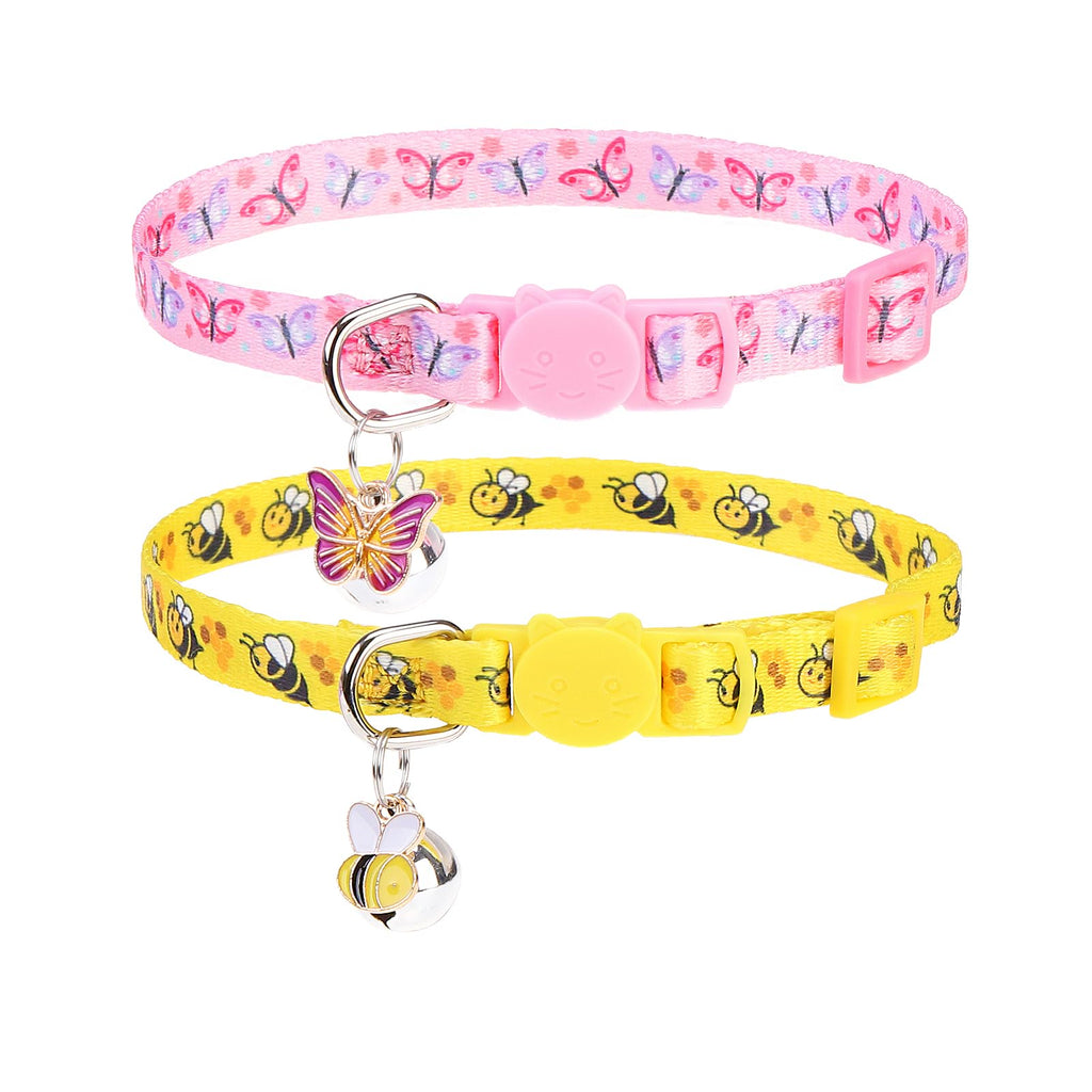 PUPTECK Cat Collar Breakaway with Bells, Adjustable Kitten Collar Outfit