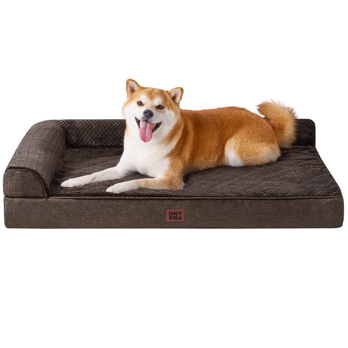 EHEYCIGA Orthopedic Dog Bed Medium Size, Memory Foam Dog Bed, Navy Blue