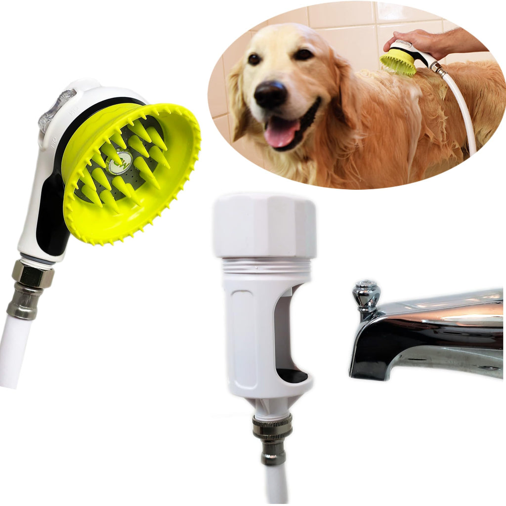 Wondurdog Dog Wash Bathtub Spout Kit, Garden Hose, Pull Up Diverter Only