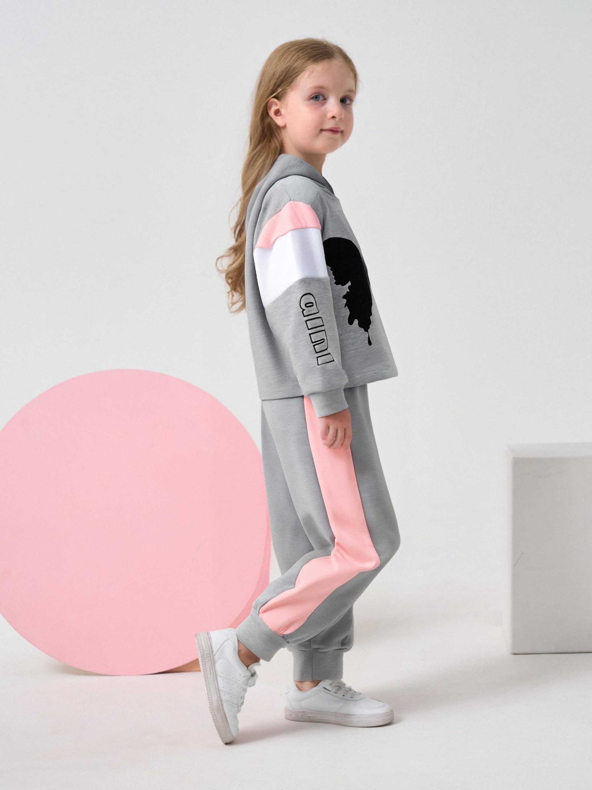 Axumity Toddler Baby Girl Clothes Outfits Butterfly Print Hoodie Sweatshirt Pants Kid Girls Fall Winter Clothing Set(4-5T)