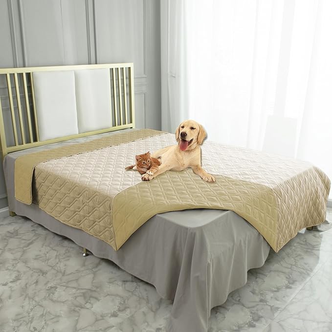 Ameritex Waterproof Dog Bed Cover Pet Blanket for Furniture Bed Couch Sofa Reversible — 82x102 Inch (Pack of 1)
