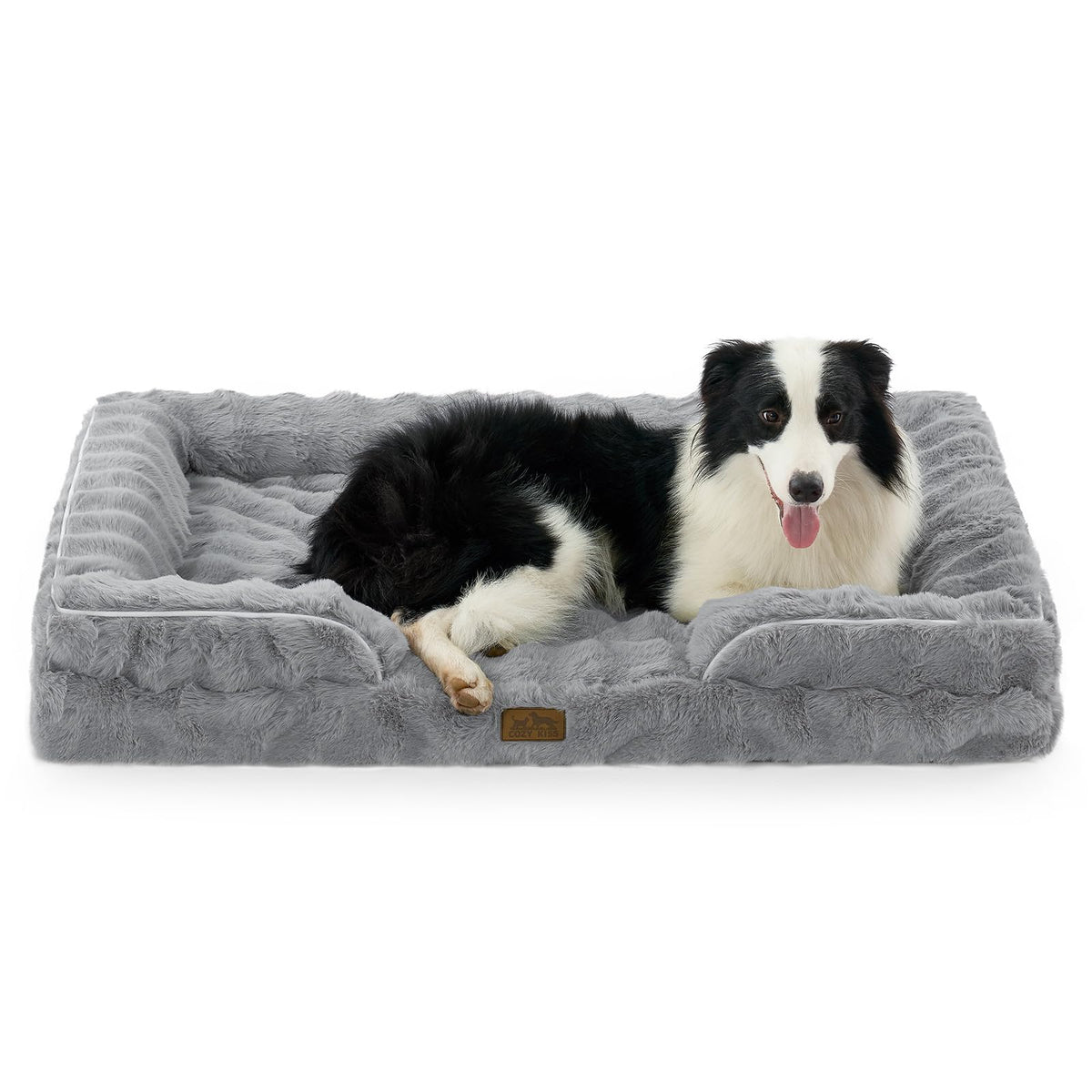COZY KISS Warm Orthopedic Extra Large Dog Bed, XL 44x32 inch, Beige