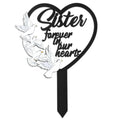 BUoonyer Stake Graves Cemetery Decorations - Grandpa Metal Memorial Grave Markers, Grandfather Heart Graveyard Sympathy Plaque, Dove Remembrance Graveside Burial Decor Sign for Outside Yard Garden