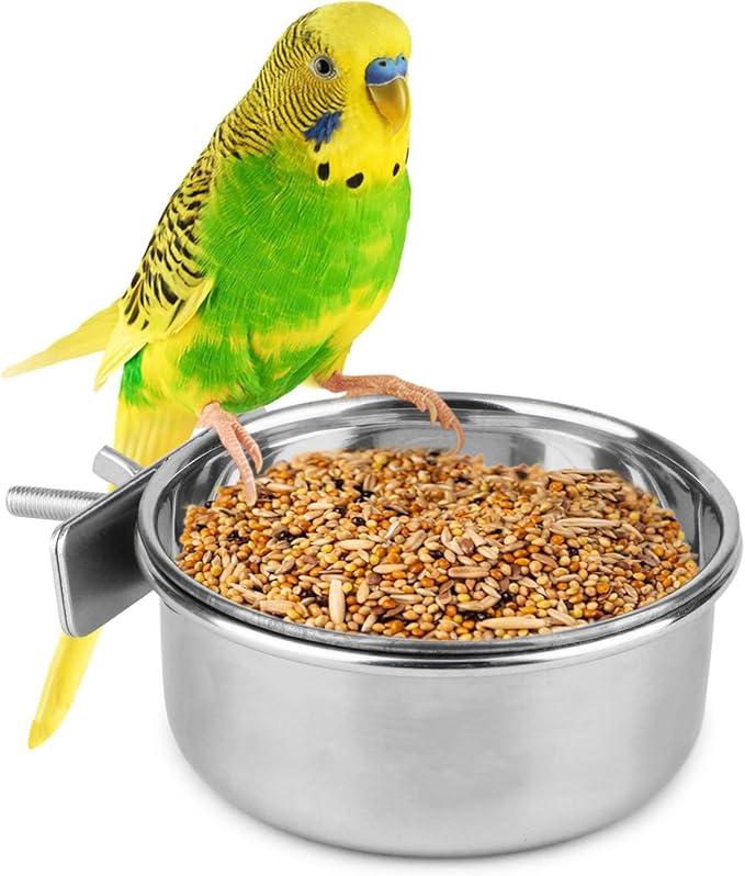 Hypeety Automatic Bird Feeder No Mess Parakeet Cage Seed Food Dispenser