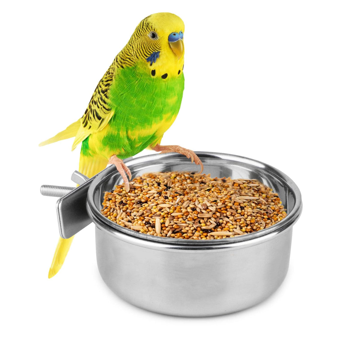 Hypeety Automatic Bird Feeder No Mess Parakeet Cage Seed Food Dispenser