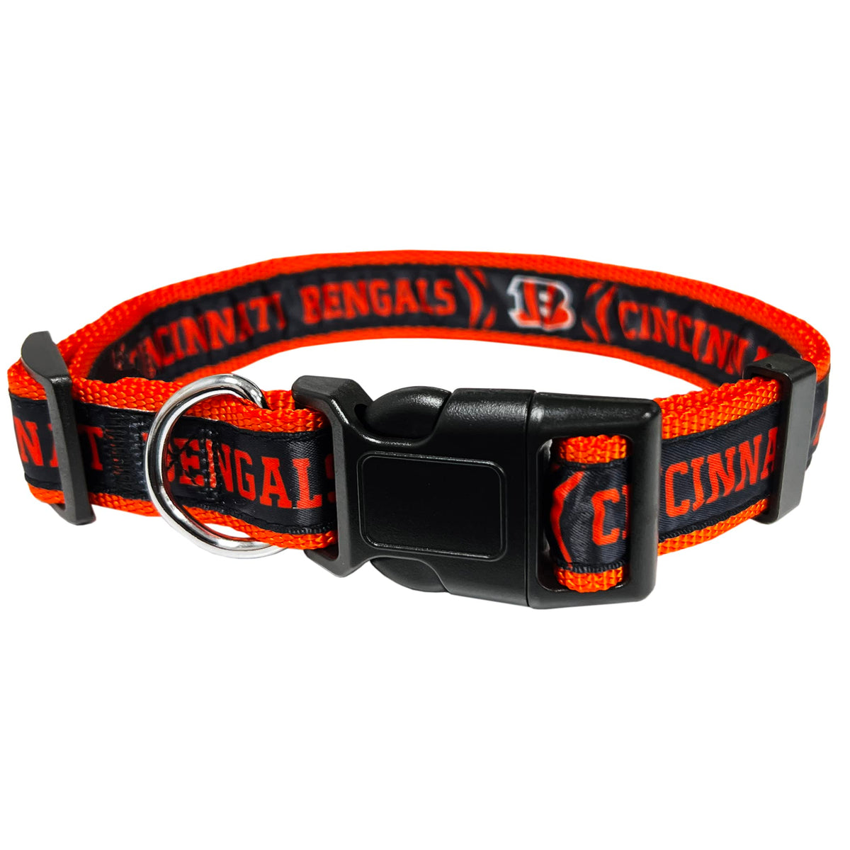 NFL PET Collar Cincinnati Bengals Dog Collar, Medium Football Team Collar for Dogs & Cats. A Shiny & Colorful Cat Collar & Dog Collar Licensed by The NFL