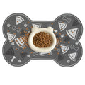 TORJOY Dog Food Mat, 0.15” Thickened Super Absorbent Pet Feeding Mat for Food and Water, Fruit Donut Pattern Cat Placemat, Quick Dry Non-Slip Dog Bowl Mat, Water Splash Proof（Medium Watermelon Grey）