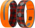 SPOT THE DOG! Reflective Dog Collar - Reversible High Visibility Safety Dog Accessories, Pet Collars, Fluorescent Dog Apparel for Walking, Hiking, Camping, Hunting (Blaze Orange, Red Plaid, XL)