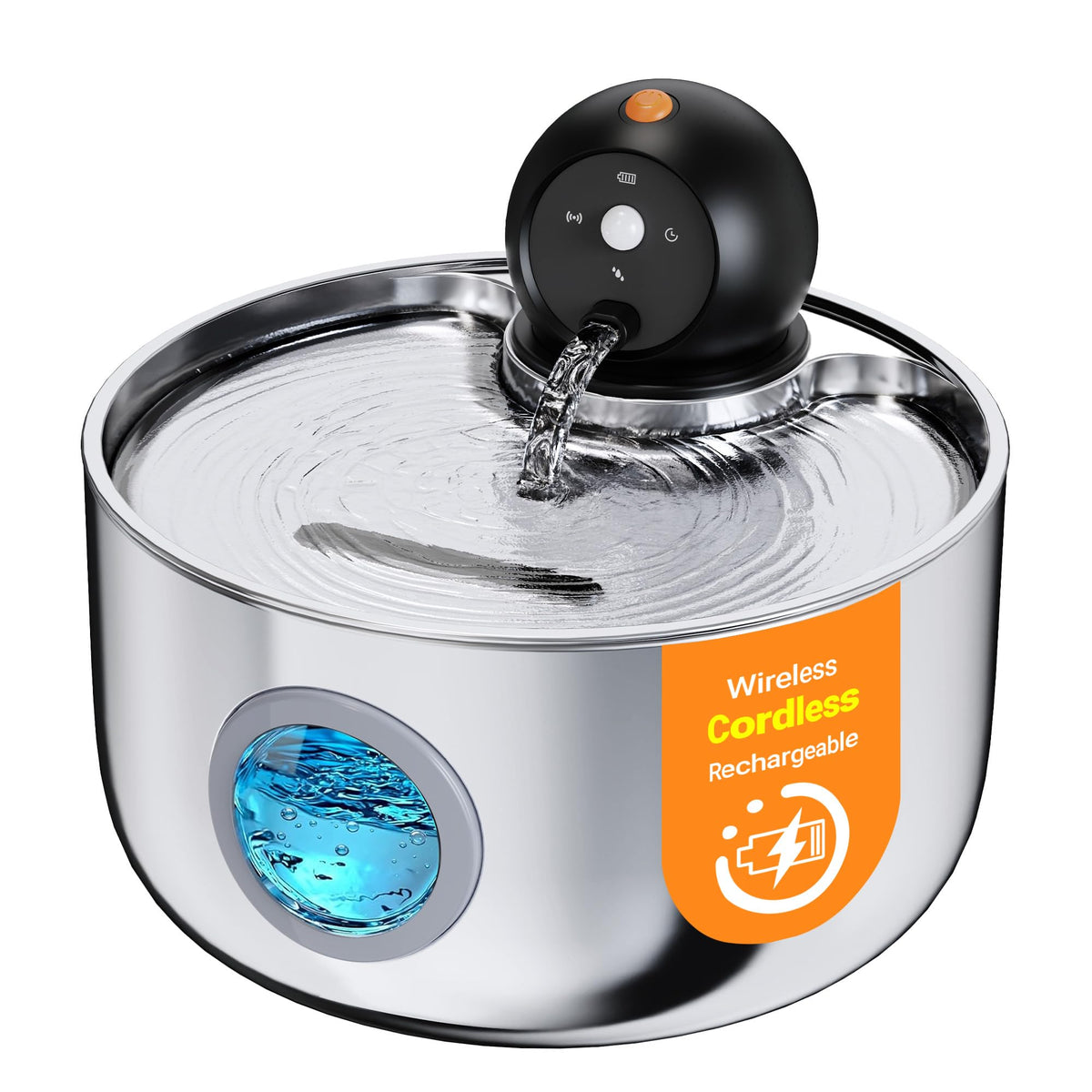 Cat Water Fountain Battery Operated: Cat Fountain with 6 Filter & 3 sponges