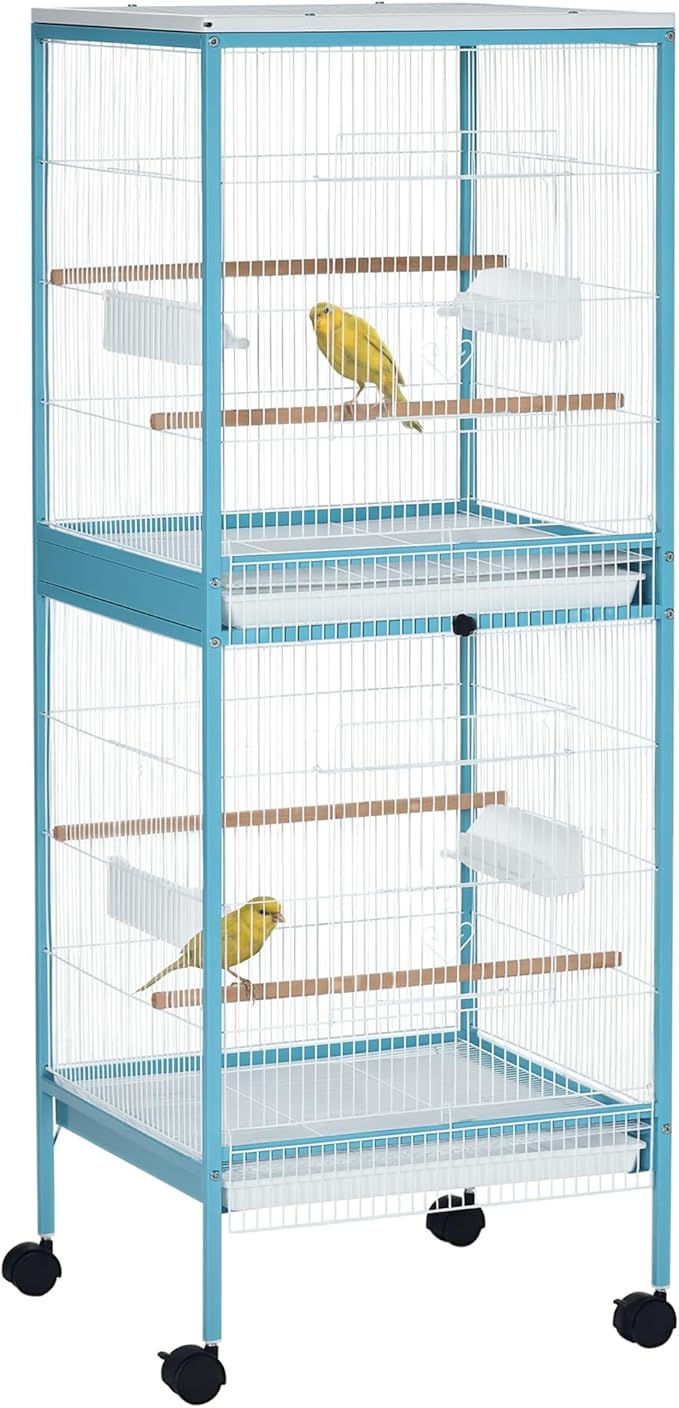 PawHut Large Bird Cage 1.7 ft. Width for Wingspan 55"