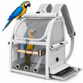 GREGCE Bird Backpack Carrier,Stainless Steel Mesh Bird Cage of Small Parrot
