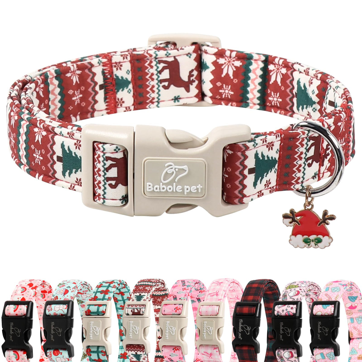 Babole Pet Easter Dog Collar for Large Dogs - Cowgirl Chick Easter Collars for Dogs, Pink Girl Dog Collar, Adjustable Spring Holiday Pet Collars with Quick Release Buckle L
