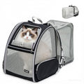 Cat Backpack，Expandable Cat Carrier Backpack, Dog Backpack Carrier and Pet Carrier Backpack, Suitable for Cats, Kittens or Small Dogs, Travel Friendly Puppy Cats Bag (Black)