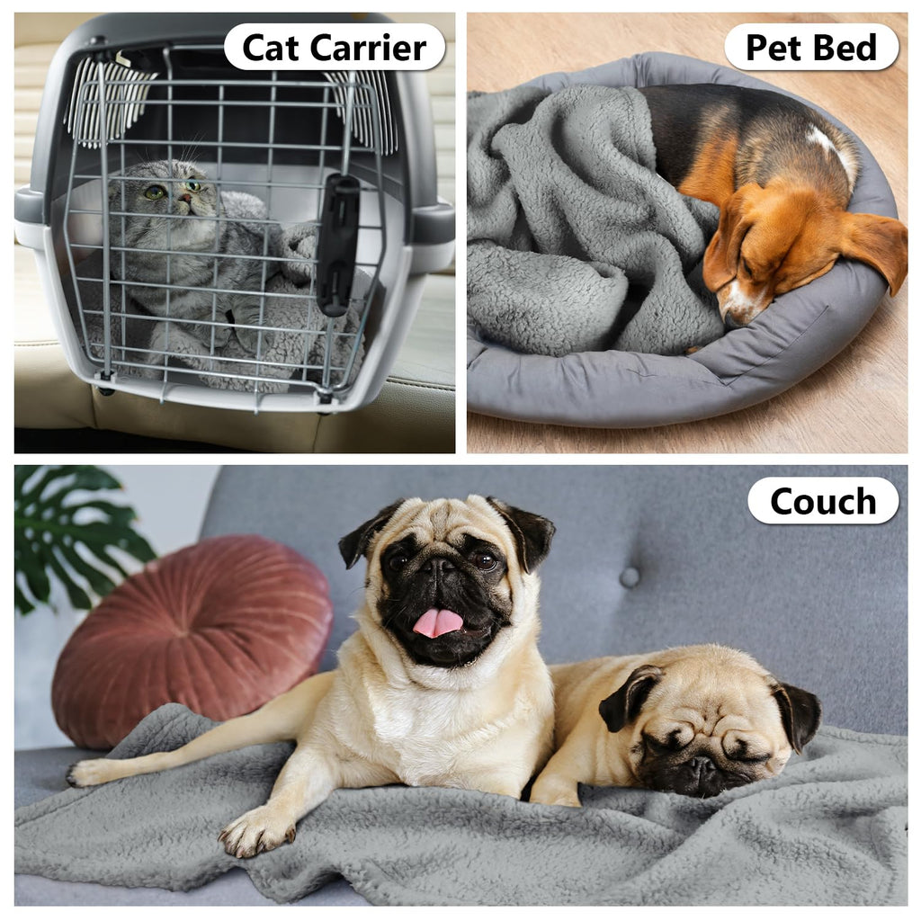 furrybaby Pet Blanket, Soft Warm Sherpa Fleece Bed Blanket for Small Pets