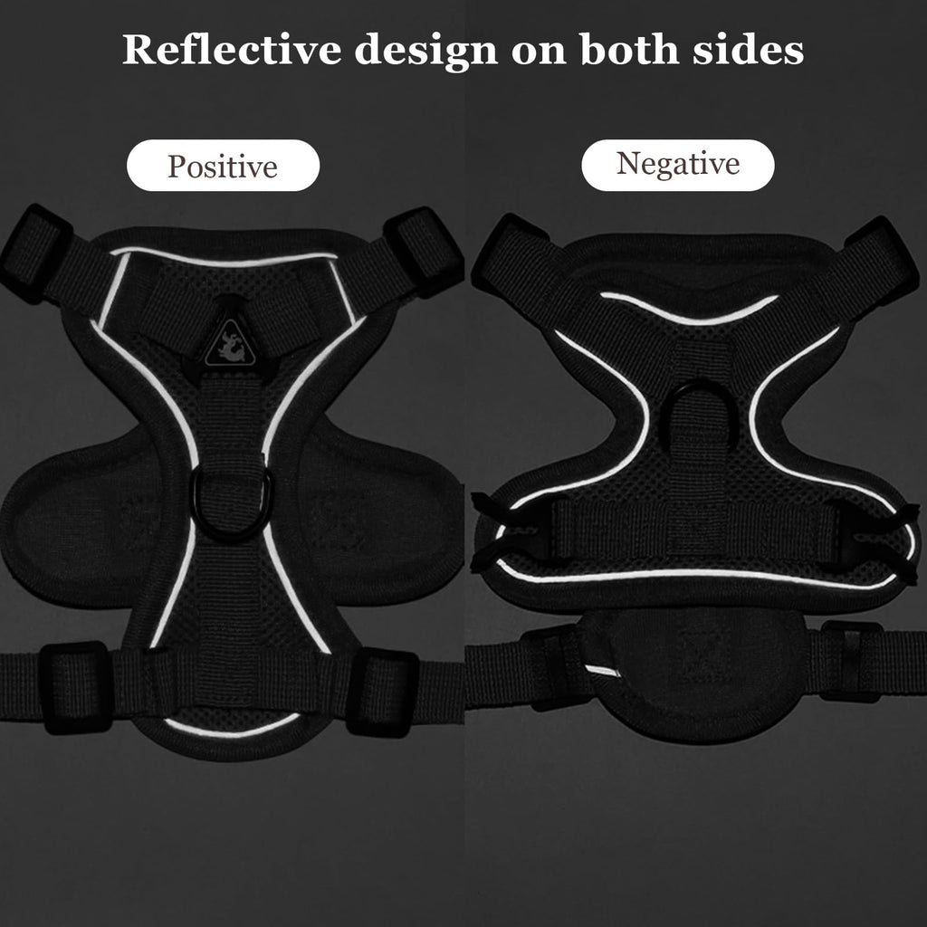 Wanheart cat Chest Harness and Leash, Anti-Escape Adjustable Soft mesh cat Leash and Chest Harness Set for All Types of Cats cat Vests (Grey, 11.02-16.5lb)