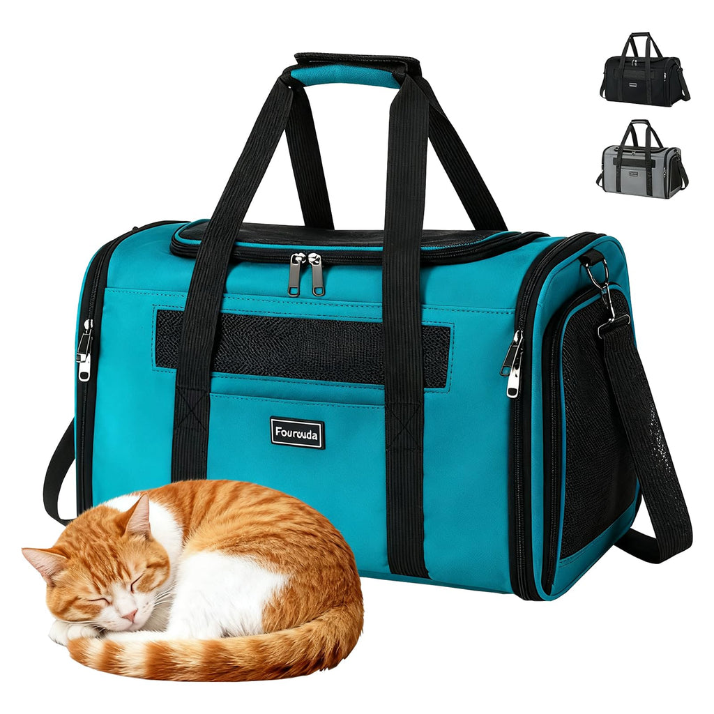 Airline Approved Dog Carrier. Cat Soft-Sided Carriers,Small Dog Travel Carriers,Small Animal Rabbit Carrying Case,TSA Airline Approved Pet Carrier（Blue）