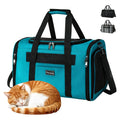 Airline Approved Dog Carrier. Cat Soft-Sided Carriers,Small Dog Travel Carriers,Small Animal Rabbit Carrying Case,TSA Airline Approved Pet Carrier（Blue）