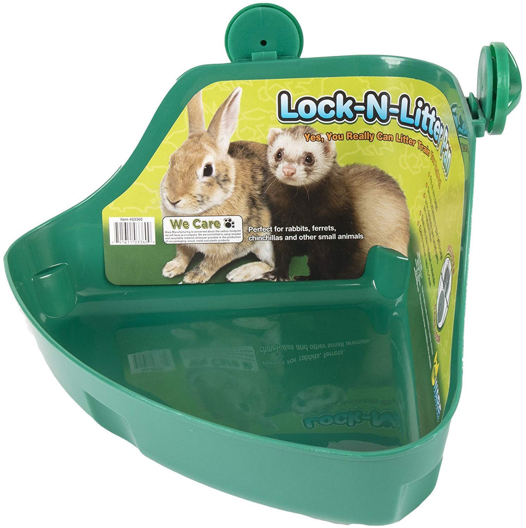 Ware Manufacturing (2 Pack) Plastic Lock-N-Litter Pan for Small Pets - Size Regular