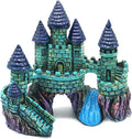 HoneTeek Fish Tank Decorations Vintage Castle Aquarium Decorations Resin Cave Hideouts Large for for Betta Fish Freshwater and Saltwater Fishtanks, Fish Tank Accessories