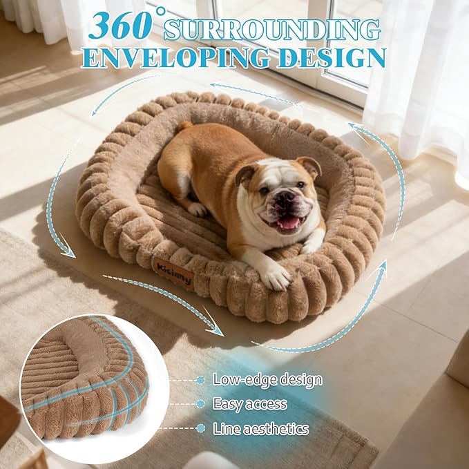 KISIMUY Orthopedic Dog Bed, Hip & Joint Support Medium Size Dog Crate Pad