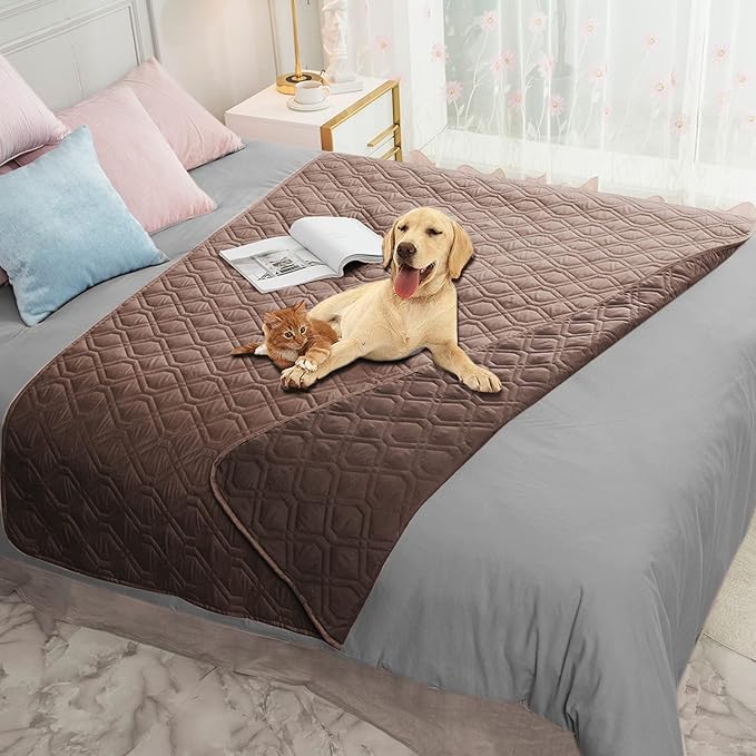 Ameritex Waterproof Dog Bed Cover Pet Blanket for Furniture Bed Couch Sofa Reversible — 52x82 Inch (Pack of 1)