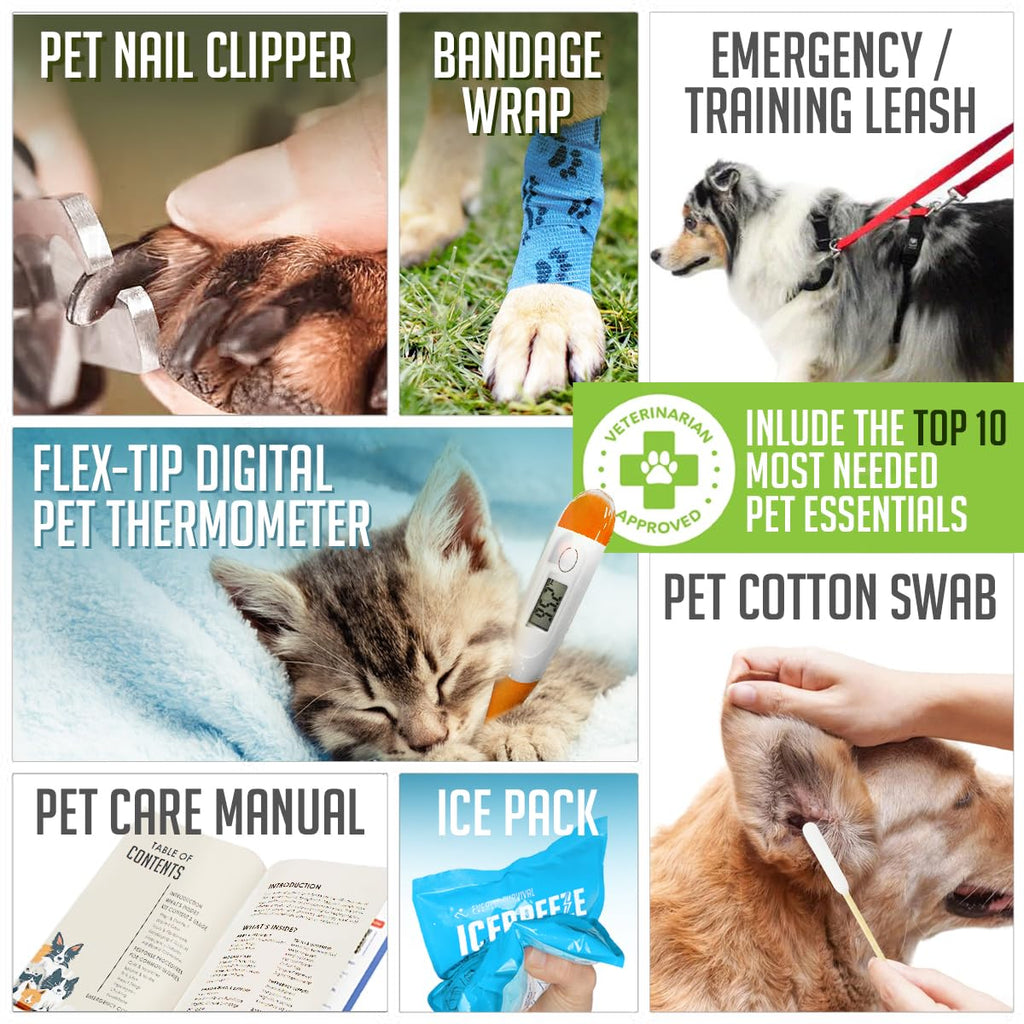 EVERLIT Pet Medic First Aid Kit | 95 Pcs Vet-Approved Medical, Outdoor & Emergency Supplies for Dogs, Cats, Animal Care | Travel-Friendly Compact Bag for Home, Car and Travel (Valentine Lace)
