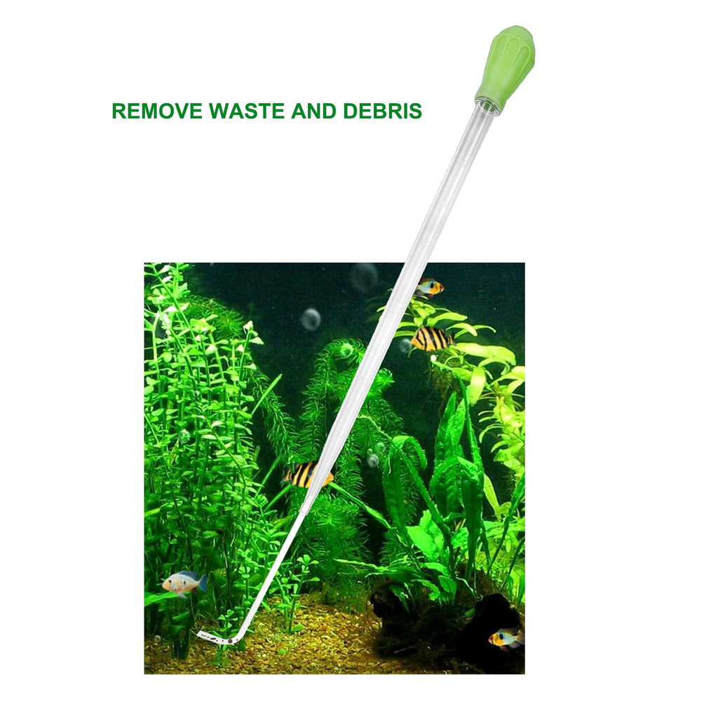 50ml Manual Coral Fish Feeder/Water Changer/Waste Remover with 2pcs Extension Pipes, Fecsam 17.7inch Aquarium Clean Tool for Fish Tank Cleaning, Aquatic Pipette Dropper, Gravel Cleaner Siphon