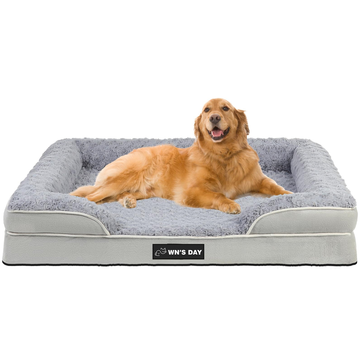 Orthopedic Dog Beds for Large Dogs, Memory Foam Dog Bed, Dog Sofa(Beige, L)