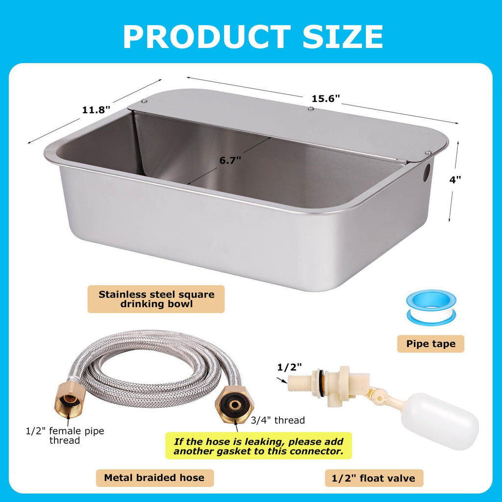 ZHEQOGZH 3 Gallon Automatic Dog Water Bowl Dispenser Outdoor Dog Waterer