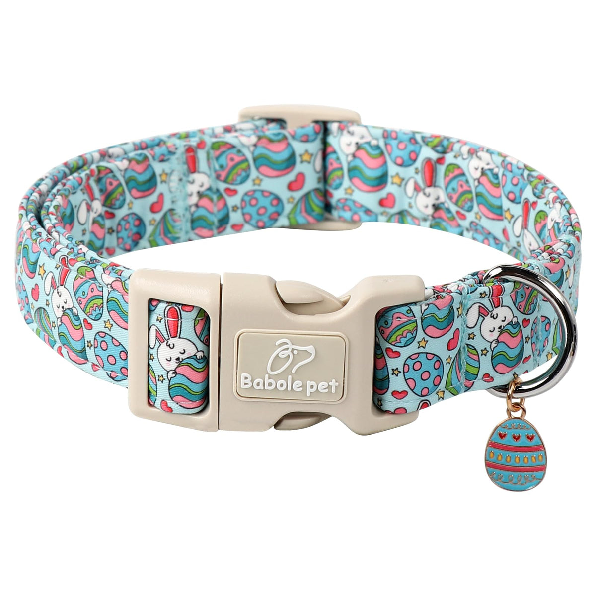Babole Pet St Patricks Day Dog Collar for Small Dogs - Lucky Flower Shamrock Green Dog Collars, Cute Irish Clover Puppy Collar with Quick Release Buckle for Girls&Boys Dogs XS