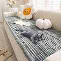 FUNNY FUZZY Pet Couch Covers for Sofa, Washable Dog Couch Cover Protector for Dogs, Flannel Couch Covers for Dogs Pet Friendly Pets Mat Bed (Blue-Grey, 35.4"x70.9")