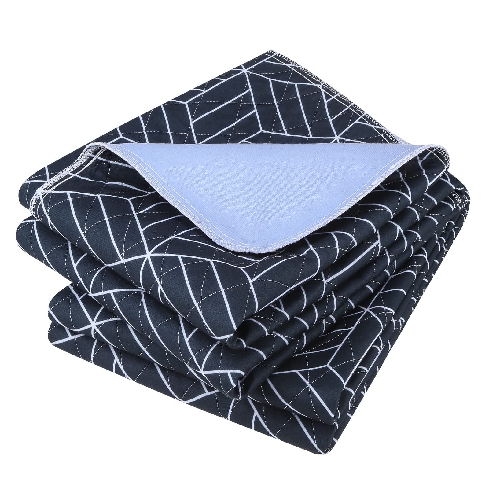 OUTCREATOR® Washable Bed Pads 34" x 76" (Pack of 2), Incontinence Mattress Protector, Anti-Slip Waterproof Underpads for Adults Kids Elderly Pets, Absorbency & Reusable Bedwetting Pads (Navy Blue)