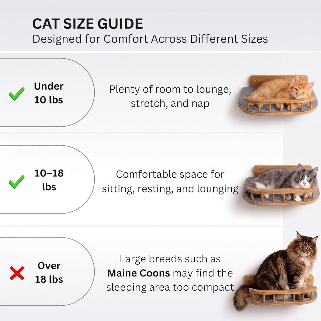BUOGA Cat Wall Shelves, Modern Cat Wall Furniture for Indoor Cats