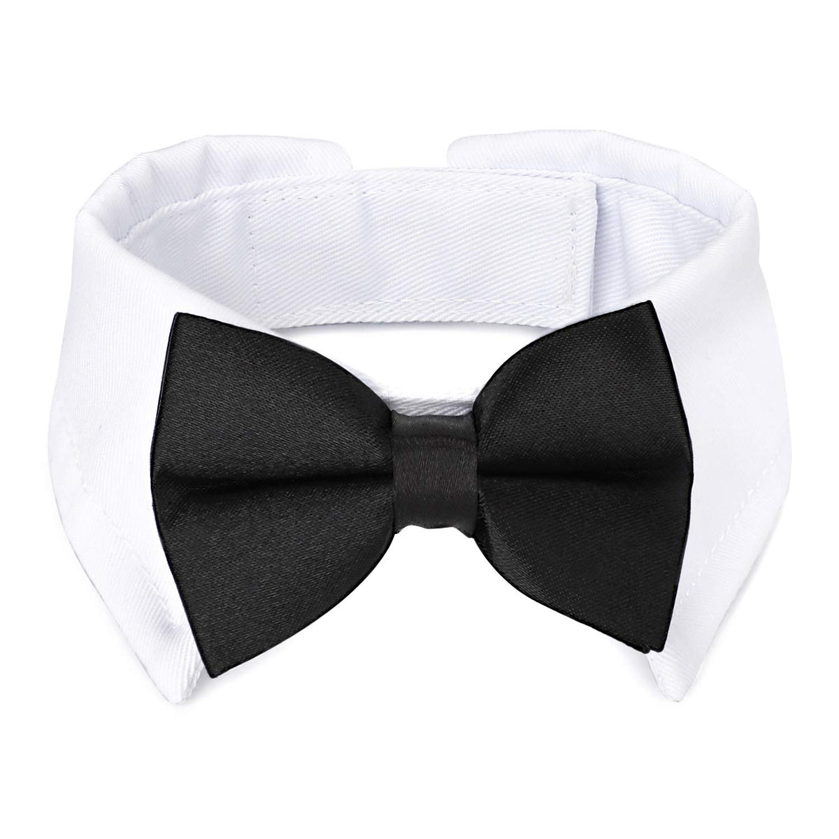 Segarty Dog Bow Tie, Adjustable Yellow Plaid Bowtie Collar for Neck Girth 10.2-12.6in, Medium Neck Tie Tuxedo Comfortable Cotton Boy Pet Grooming Accessory for Formal Wedding Holiday Birthday Party