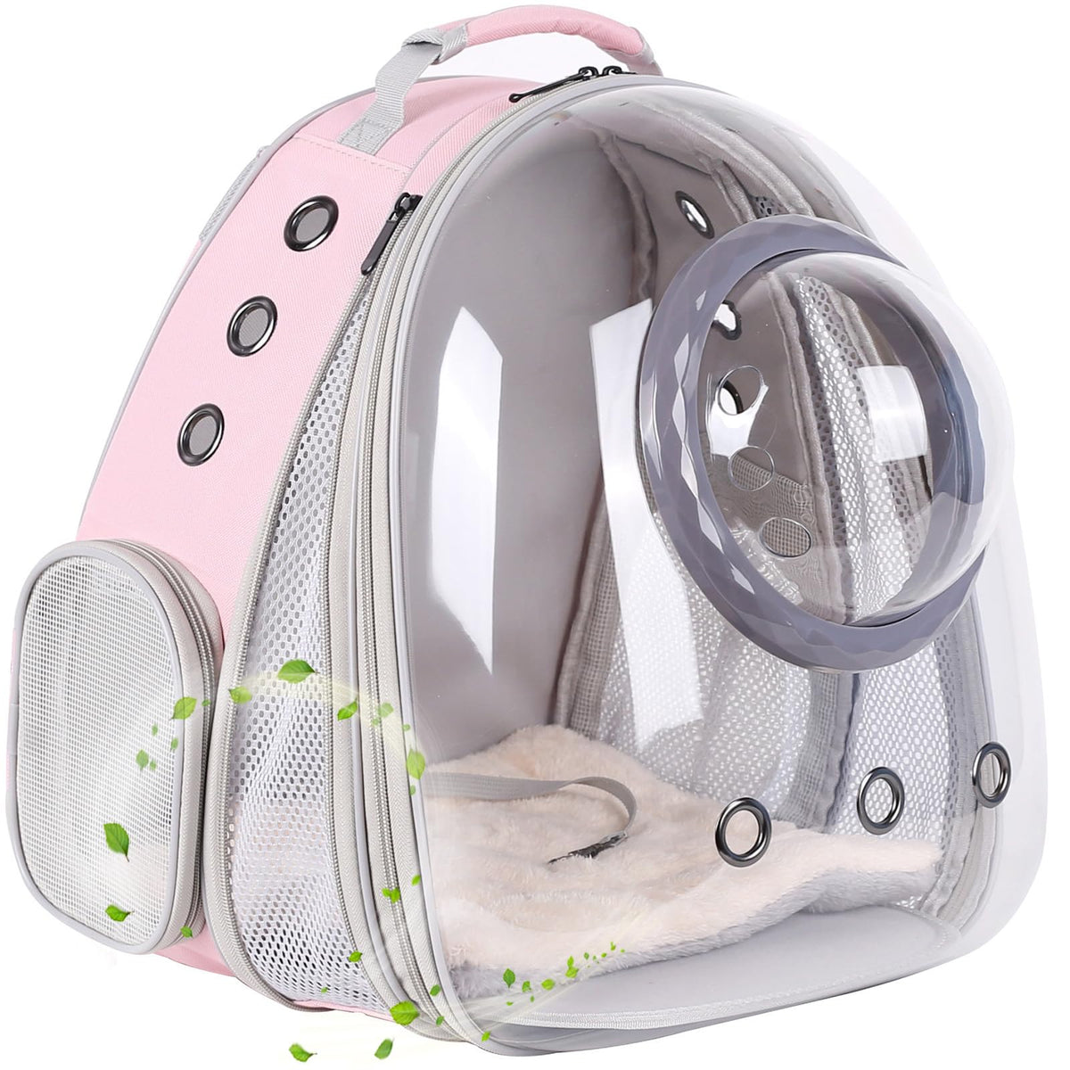 Large Cat Backpack Carrier, 20 Pounds Cat Carry Bookbag, Space Capsule Astronaut Clear Bubble Front Extension to Transport Small Puppy Bunny