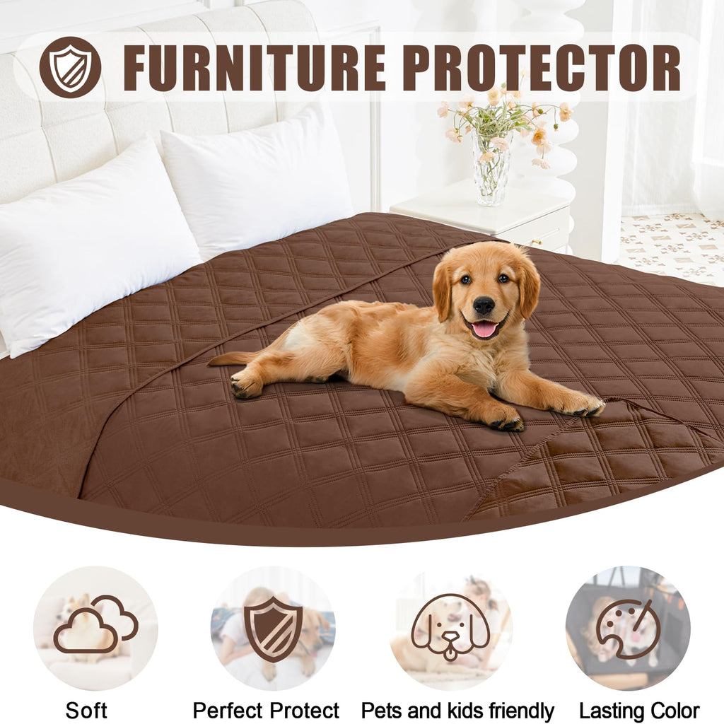 Smiry Waterproof Dog Bed Cover, Reversible Pet Blanket for Sofa Couch