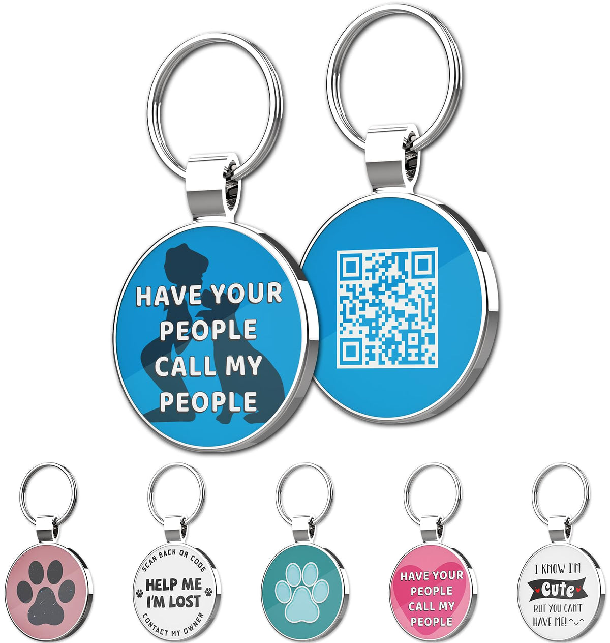 MYLUCKYTAG QR Code Dog Tags - Scan for Instant Pet Location Alert Email