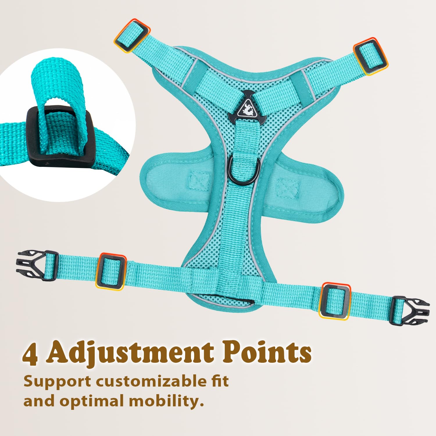 Cat Harness and Leash for Walking, Escape Proof Soft Adjustable Vest Harnesses for Cats (Emerald, L: Cat Weight 11-16.5 LB)
