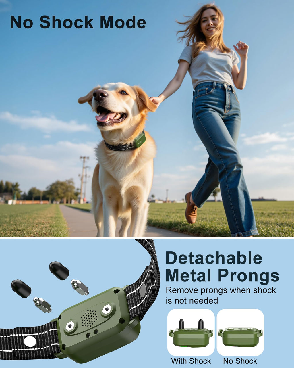 Dog Shock Collar - 4500FT Dog Training Collar with Remote for 10-120lbs Dog