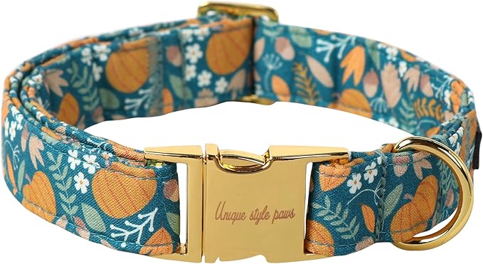 Unique style paws Dog Collar Metal Buckle Collar for Autumn Winter Christmas for Small Medium Large Boys Girls Dogs — S