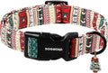 DOGWONG Christma Dog Collar, Classic Cute Red Green Christmas Tree Dog Collar for Boy and Girl Dogs, Strong Plastic Buckle Puppy Collars Dogs,XS