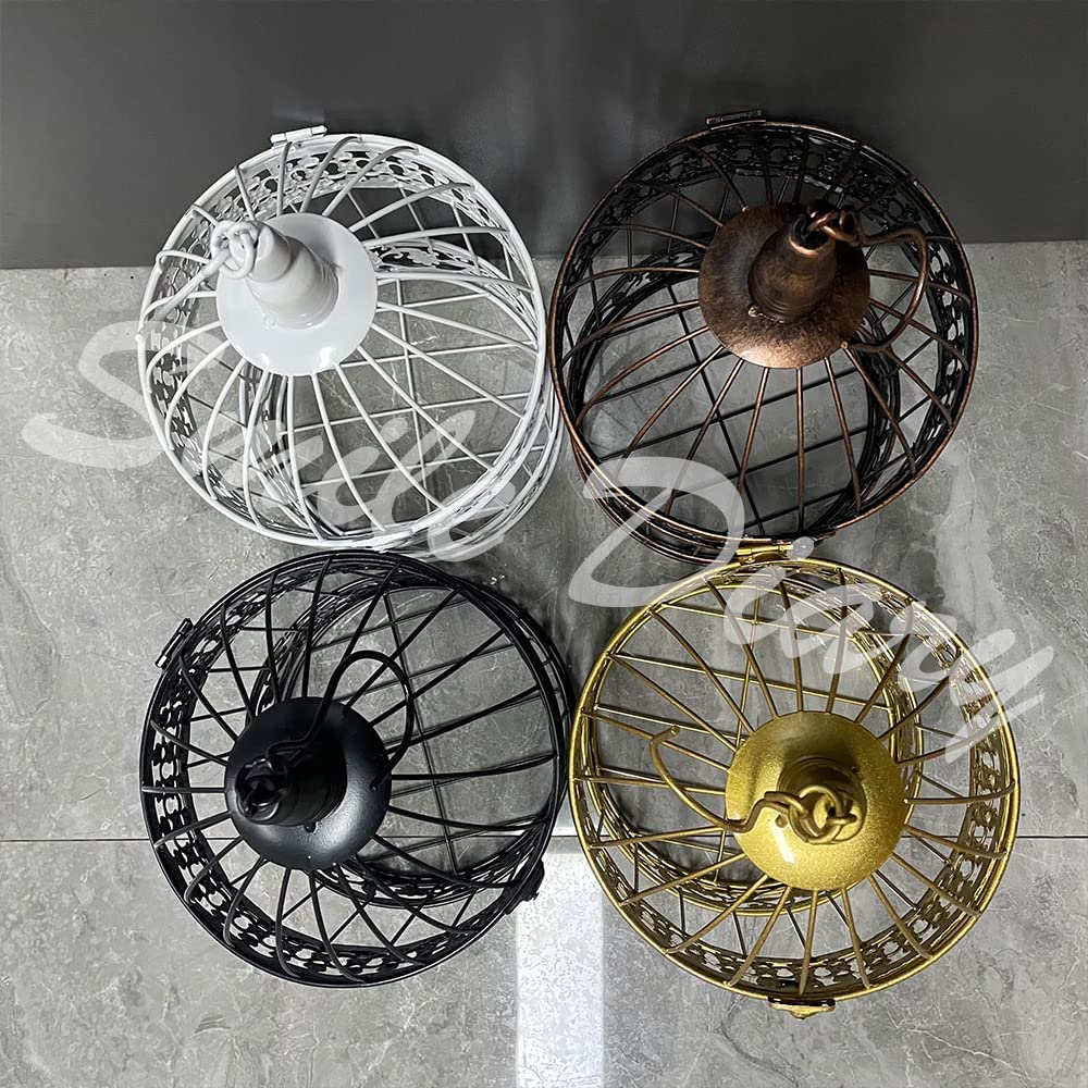Round Birdcages Vintage Decorative Iron Bird cage Wedding Decor Flower cage Decor Props Hanging Flower Frame Bird cage decorCenterpieces Small Birds Wedding Party Indoor Ourdoor Decoration (White)