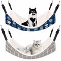 Jetec 2 Pack Cat Hammock for Cage, Cat and Plaid, M