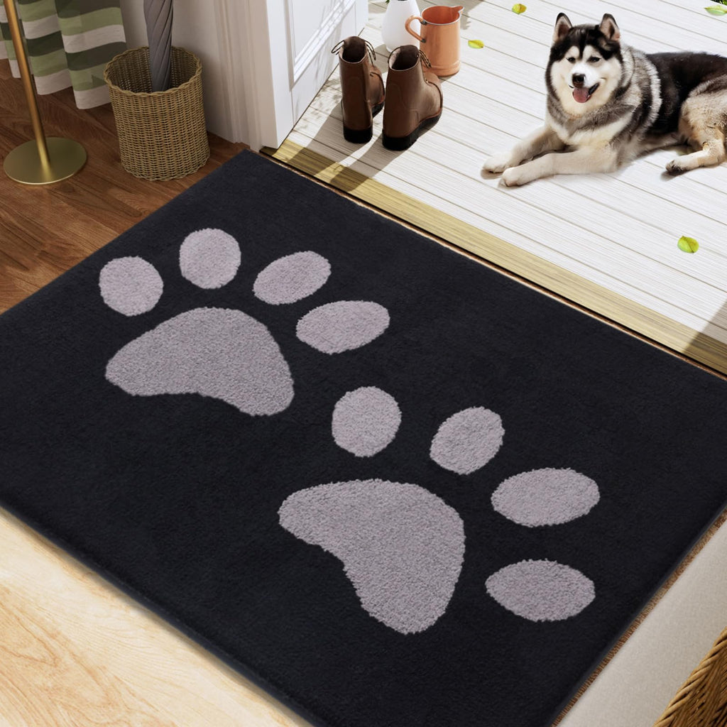 Buganda Dog Door Mat for Muddy Paws 40x32, Absorbent Doormat for Inside