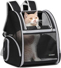 FERMAO Pet Backpack Carrier ，Large Cat Carrier Backpack Up to 20 Lbs with Breathable Mesh, for Medium Large Cats or Small Dogs, Travel Hiking Camping Backpack (Gray-XL)