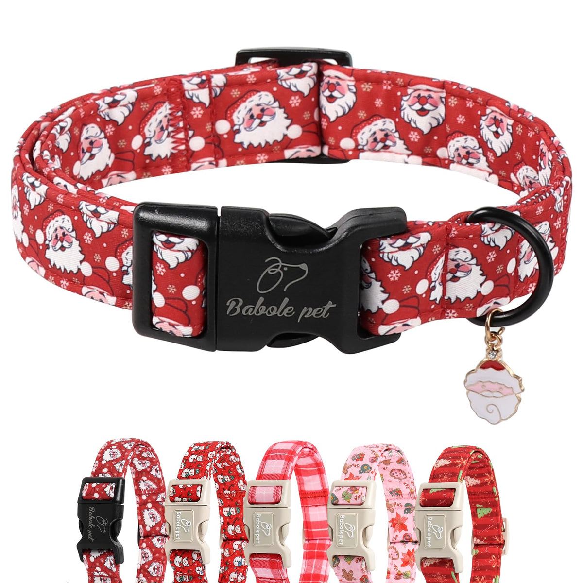 Babole Pet St Patricks Day Dog Collar for Giant Large Dogs - Lucky Flower Shamrock Green Dog Collars, Cute Irish Clover Puppy Collar with Quick Release Buckle for Girls&Boys Dogs XL