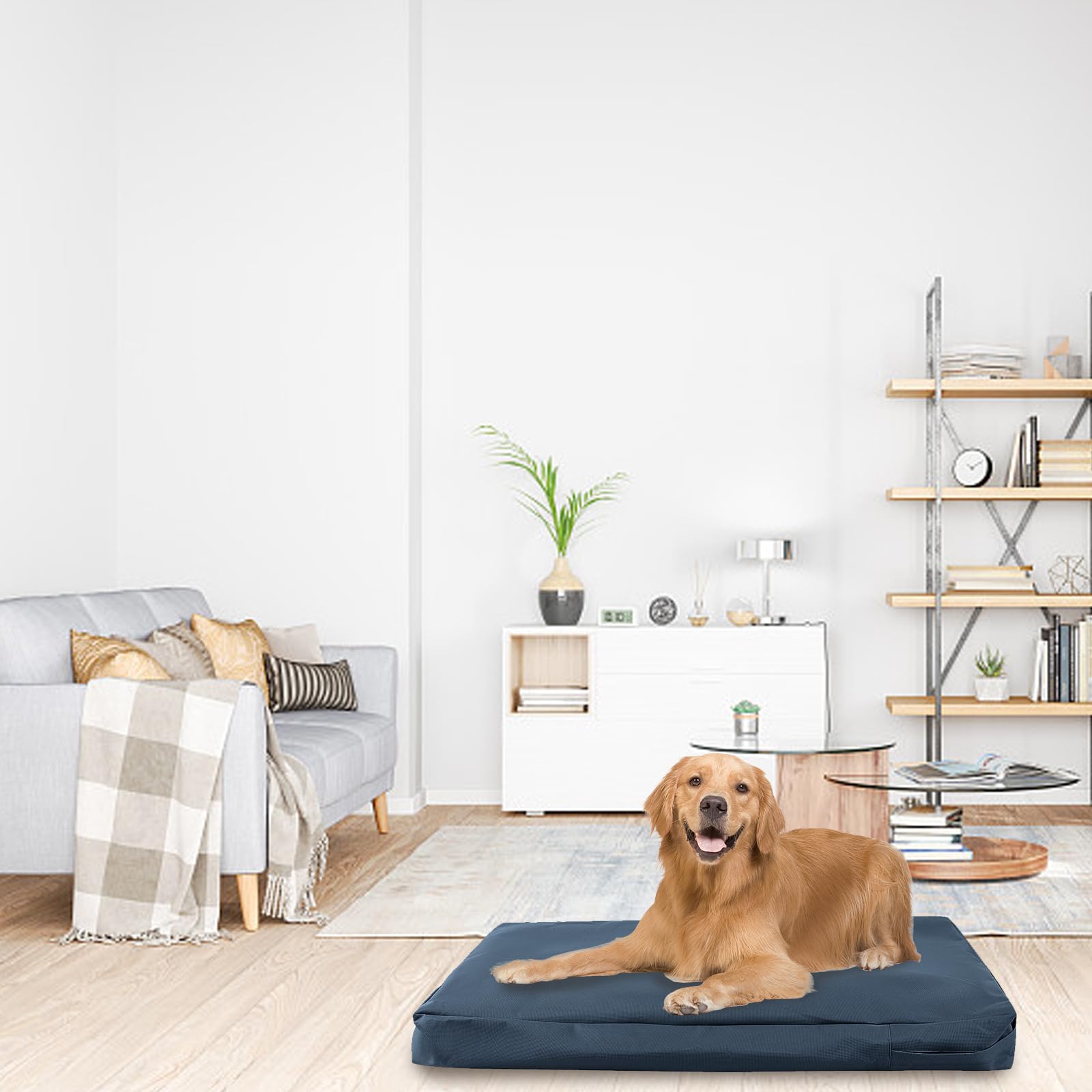 Waterproof Dog Bed Cover Replacement for 42 Inch Wire Crates, Heavy Duty Oxford Fabric Pet Bed Sleeve with Zipper, Washable & Durable Mattress Protector for Puppy, 40" L x 27" W x 4" H (Cover Only)