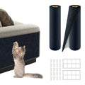 2Pack Total 78.7"x15.8" Cat Scratch Mat for Cat Couch Furniture and Wall Protector | Trimmable Self-Adhesive Carpet Climb Cat Scratcher for Covering Cat Tower and Replacement Pads (Blue)