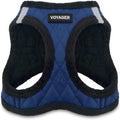 Voyager Step-in Plush Dog Vest Harness -Royal Blue Faux Leather, X-Small