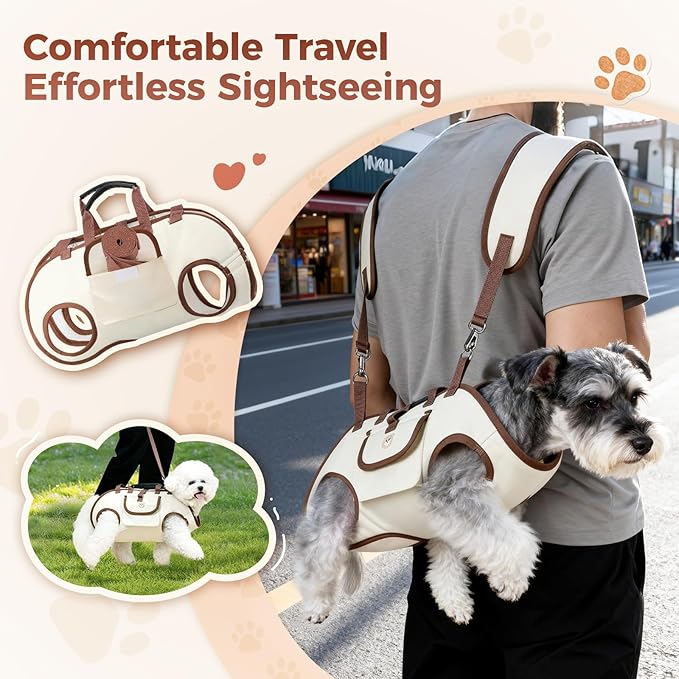 Hands Free Dog Backpack Carrier for Small Dogs Shoulder Sling Backpack